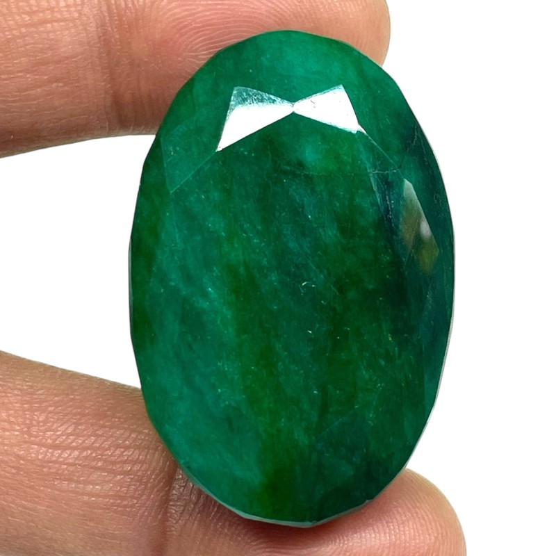 144.4 Cts Natural Emerald Rich Green Loose Pendant Size Oval Cut Huge Gemstone gallery