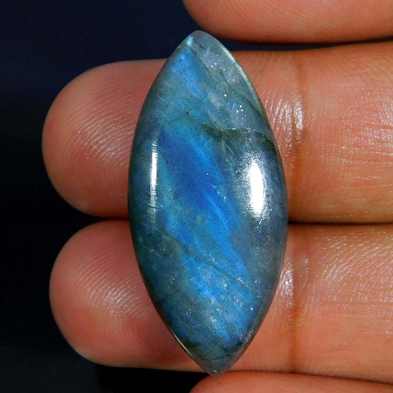 23.75Cts. Natural Labradorite Marquise Cabochon Healing Chakra Reiki Gemstone