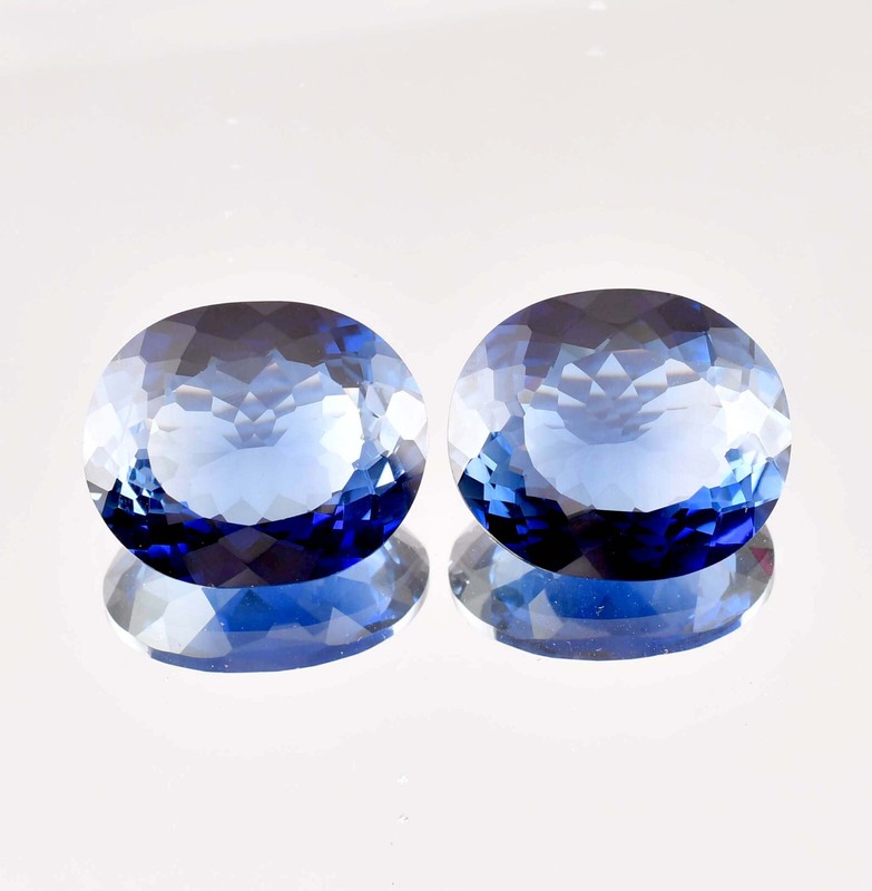 1 Pair Flawless Royal Blue Sapphire Gemstone (GIT Certified) All Size Available.