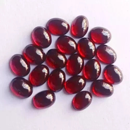 AAA+ Natural Garnet Cabochon Oval Shape Loose Gemstone gallery