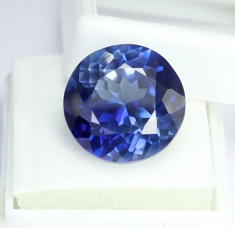 Natural Blue Sapphire 13.15 Ct Round Cut AGL Certified Loose Gemstone + Gift