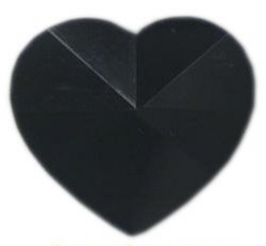 BLACK ONYX 15 MM HEART CUT FANCY TOP CABOCHON 4 PIECE SET ALL NATURAL