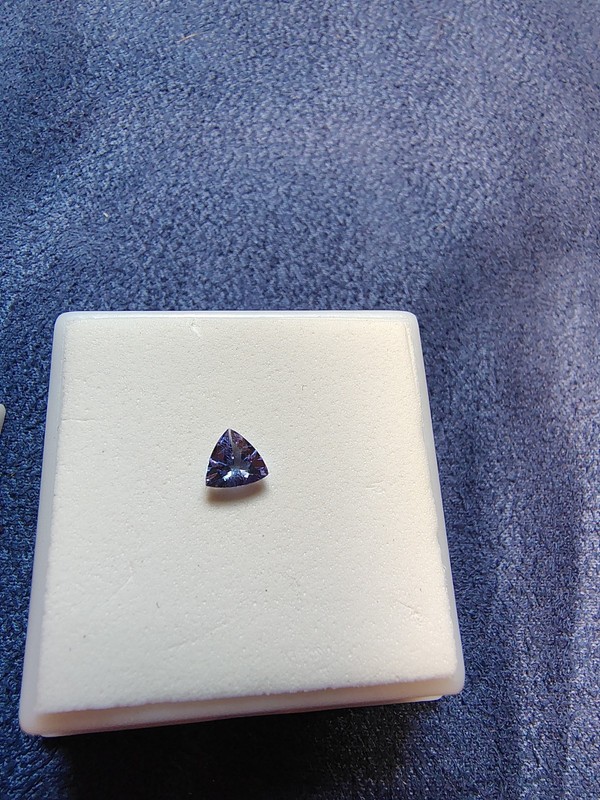 2 Set ~ Violet Tanzanite Gemstone ~ Natural Trillion loose Gemstone .30Ct 5x5mm gallery