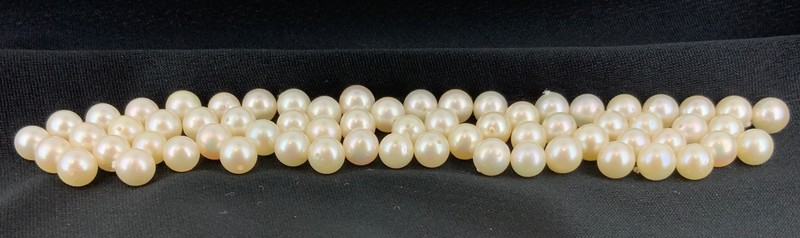 Lot of 64 Genuine Cultured Freshwater Pearls Gemstone Jewelry Drilled – 6mm