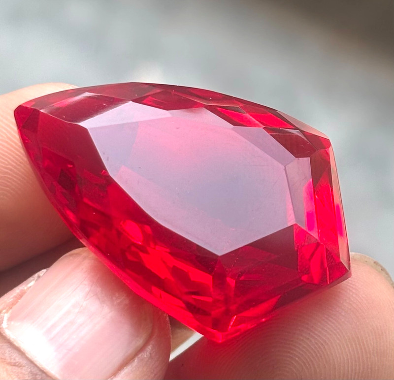 Natural 72 Ct Certified For pendant Blood Red Ruby Flawless Fancy Cut BIG SIZE