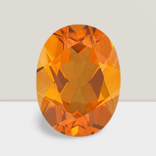 Citrine Oval Cut Gemstone 2 Cts – 9×7 mm Flawless Loose Gem #