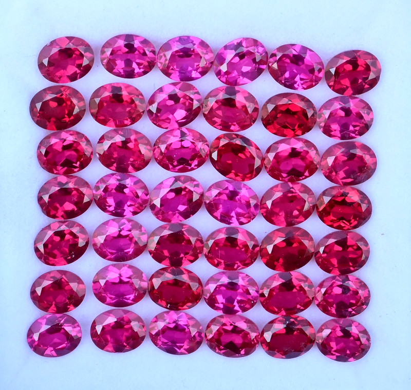 42 Pcs Natural Mogok Pink-Red Ruby 134.50 Ct Certified Stunning Loose Gemstone