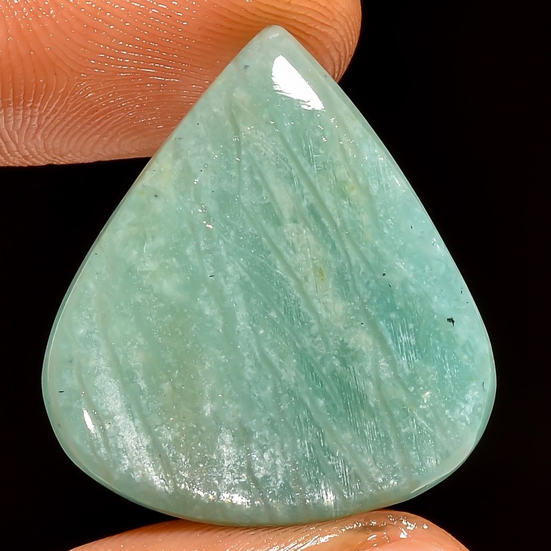 100% Natural Amazonite Heart Shape Cabochon Gemstone 21 Ct. 26X23X4 mm UG-5705