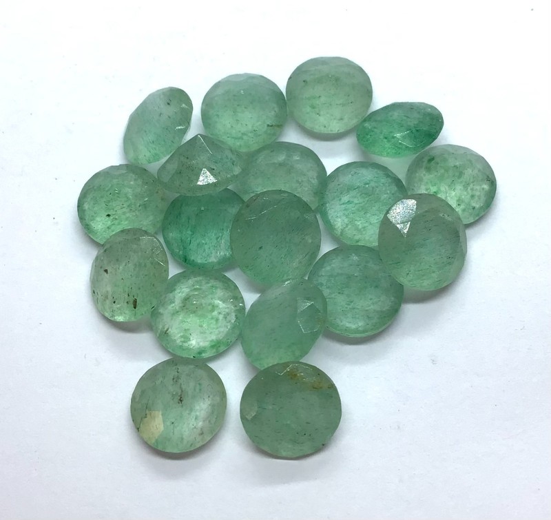 AAA Loose Gemstone Natural Green Strawberry Quartz Round Cut For Making Jewelry gallery