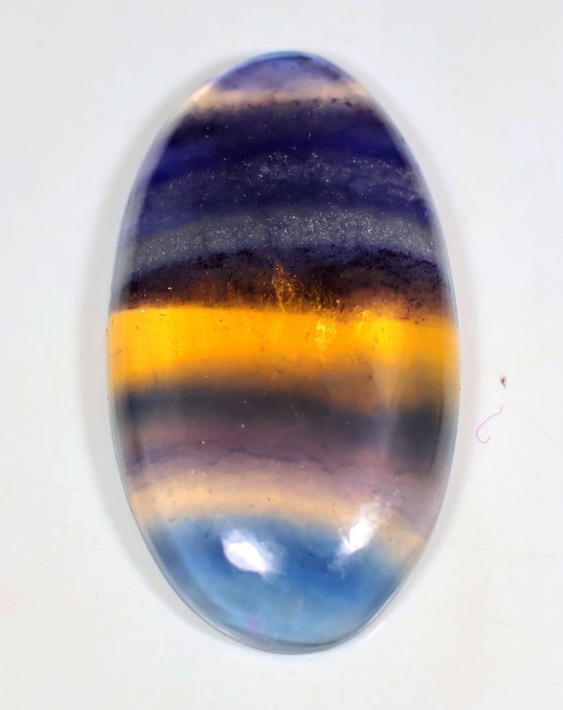 40 Crt 6X19X34 mm Natural Multi Purple Fluorite Oval Cabochon Gemstone KC-117
