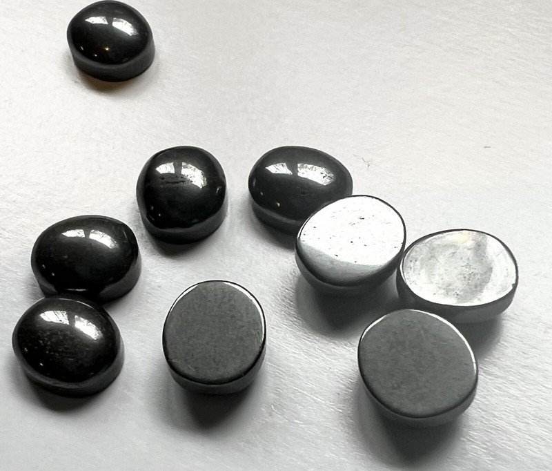 9 Hematite Oval 8mm X 10mm Cabochon Gemstones Lot gallery