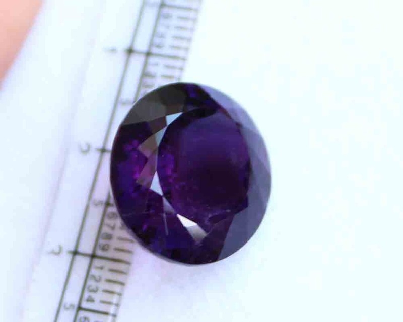 16.4 Ct Natural African Amethyst 15*17 Mm Purple Oval Faceted Cut Loose Gemstone