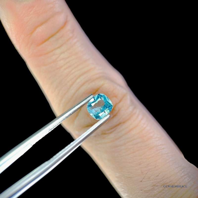 Natural Blue Zircon 1.25ct Cushion Cut Ratanakiri Cambodia Gentle Heated Loose G gallery
