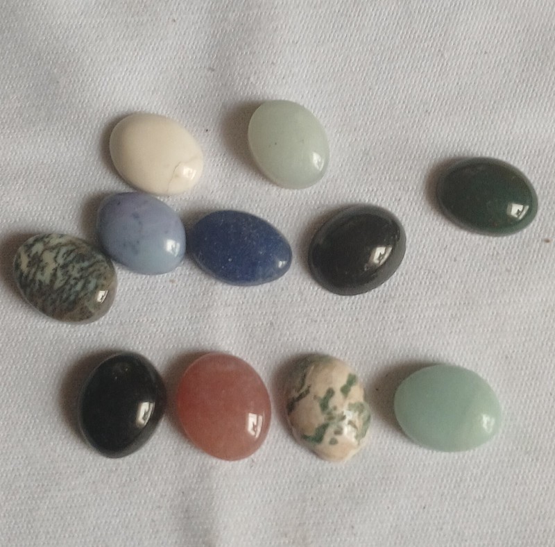 11 8x10mm Mixed Loose Cabochons Gemstones #6