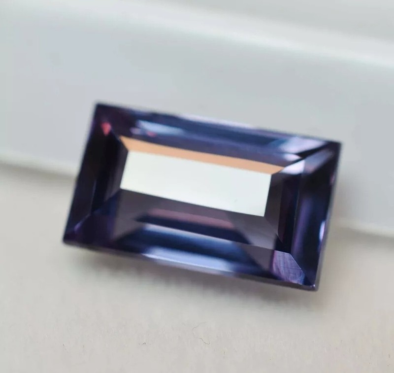 12 Ct Natural Color Change Alexandrite Emerald Cut Rare Certified Loose Gemstone gallery
