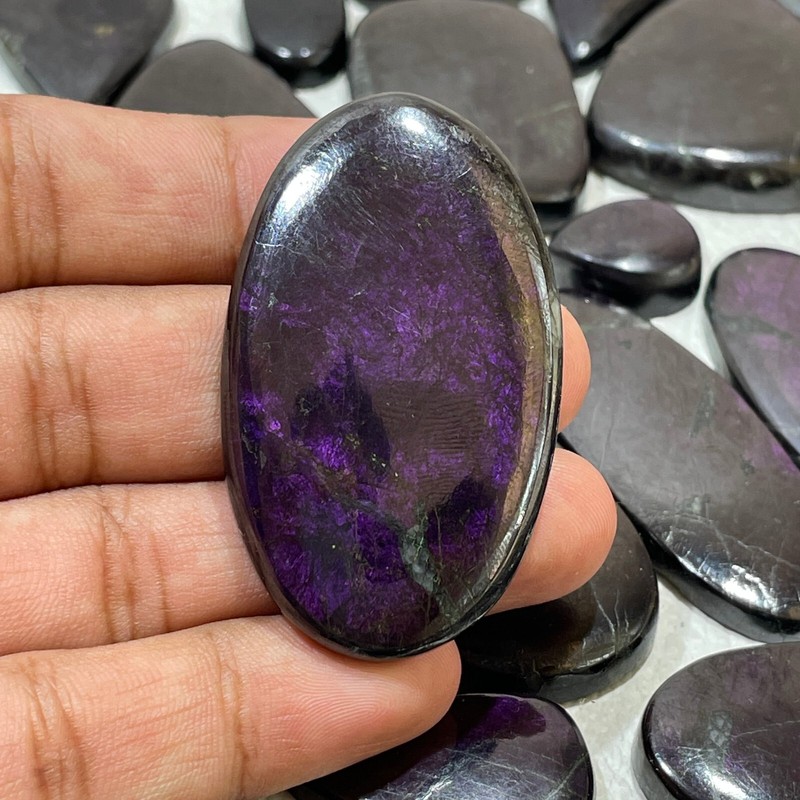 Purpurite Loose Cabochon Astrology Gemstone Natural