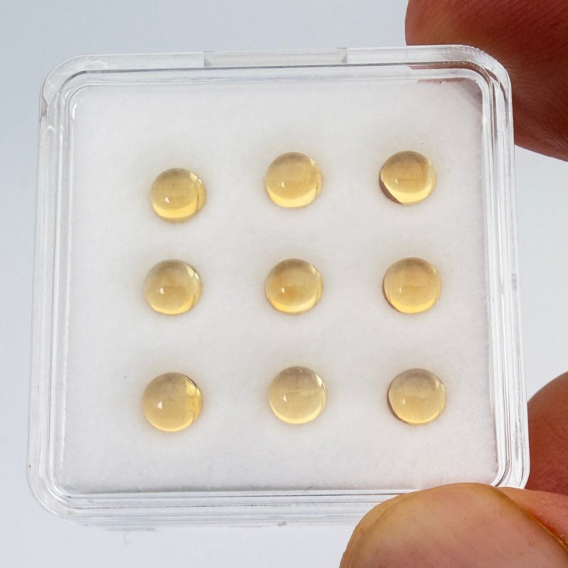 Natural Citrine 5mm Round Cabochon 2, 5, 10 or 15 Loose Gemstones *USA Seller*