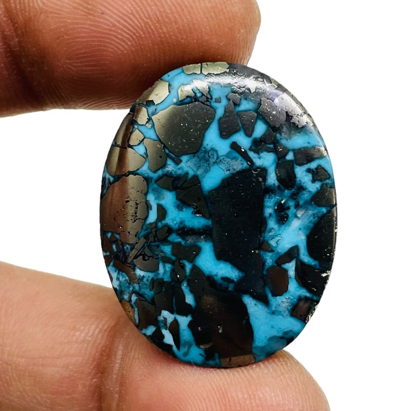 80 Cts Natural Turquoise 28.5x23mm Huge Oval Cabochon Loose Untreated Gemstone
