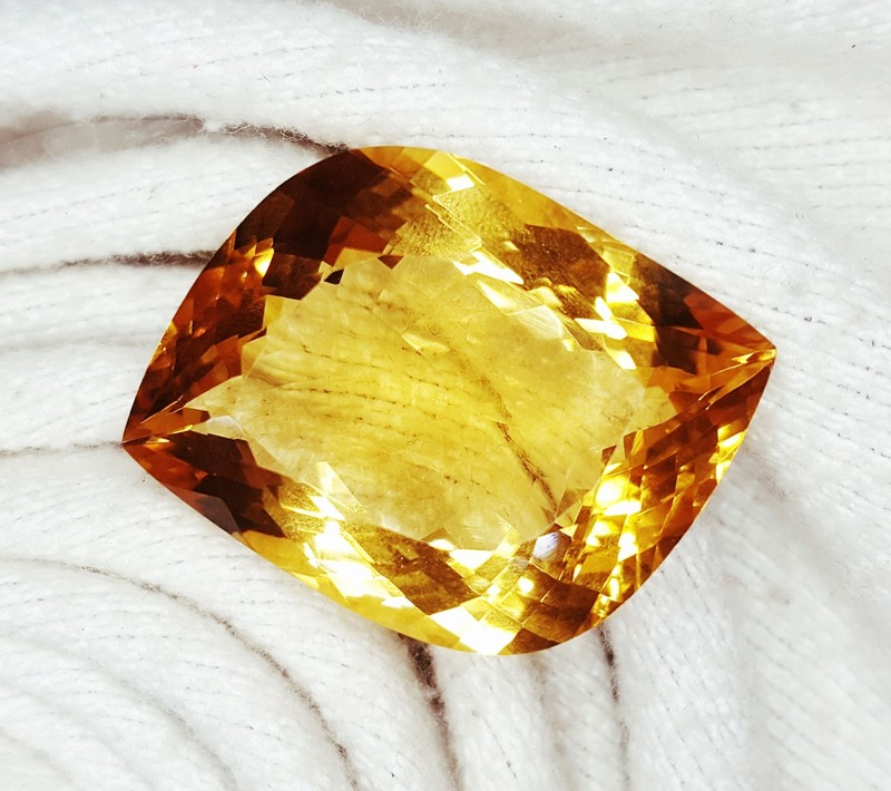 Loose Gemstone Natural Yellow Citrine 55 Ct Certified Untreated Fancy Cut M75 gallery
