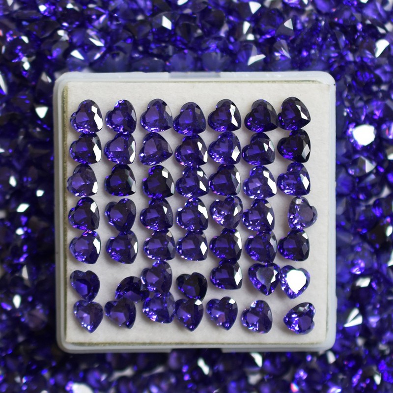 Certified Natural Purple Sapphire 7.20 Ct Unique Heart Cut 6×6 mm Lot Gemstone