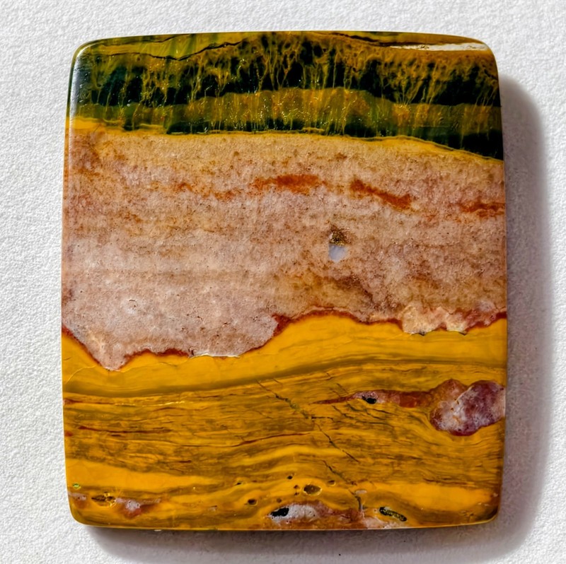 53 Cts Natural Ocean Jasper Cabochon Gemstone For Jewelry 35.6×31.6×4.5 MM