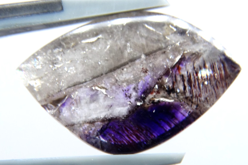 IP25 Super Seven melody stone amethyst bicolor 10.11ct 15x24x4mm free form