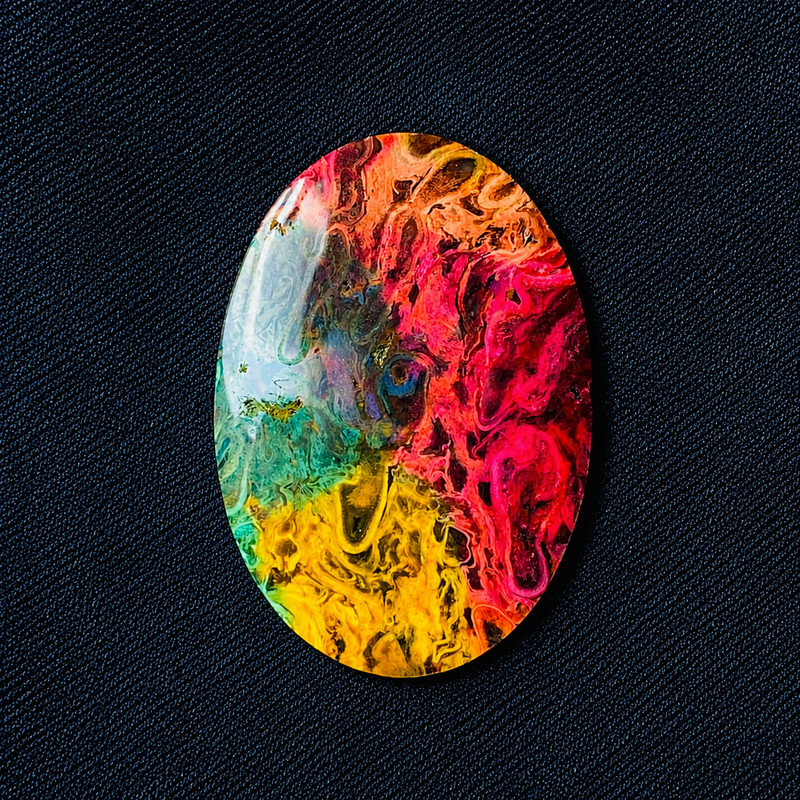 Palmroot Rainbow Dyed Cabochon Lot 5 Pcs Mixed Shapes Polished Jewelry Making gallery