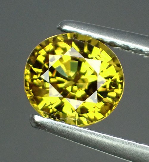 Natural Canary/ Yellow Grossular Garnet From Mali 1.41ct. Loupe Clean