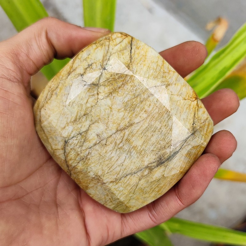 Natural 2095 Ct Cushion Shape Certified African Yellow Sapphire Loose Gemstone