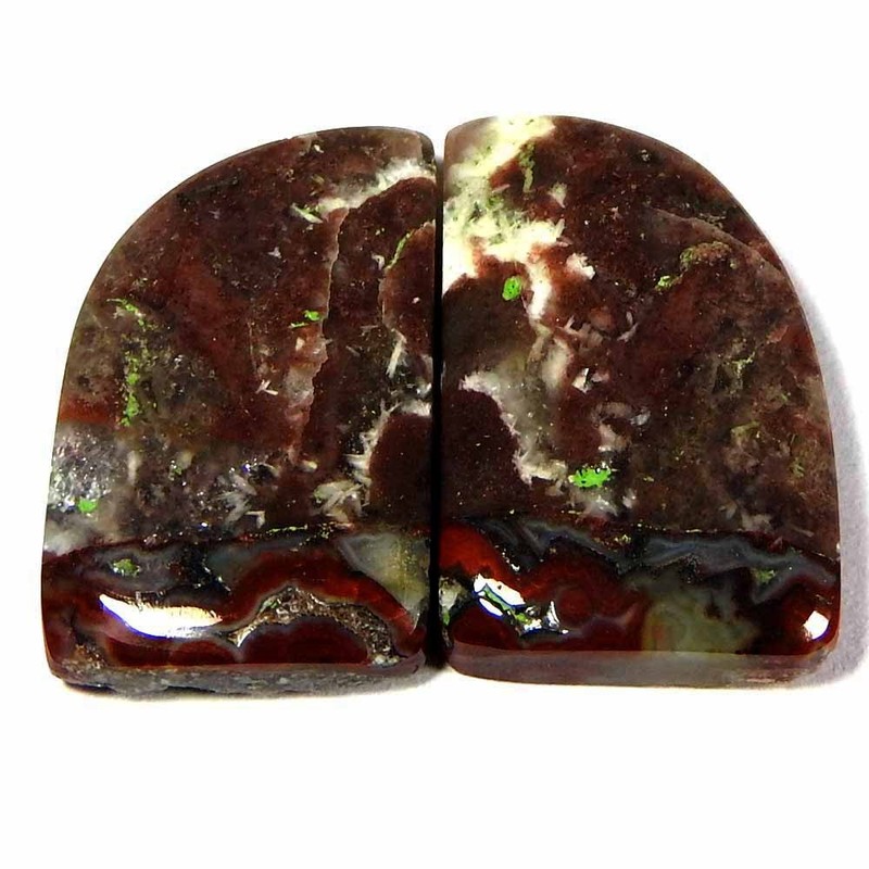 15.35Cts100%Natural Crazt Lace Aaate Fancy Pair Cabochon Gemstones