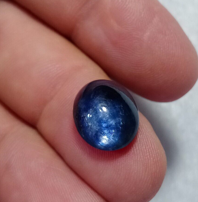 10.3Ct Natural Blue Sapphire Rainbow Shine Cabochon Loos Gemstone From Sri Lanka