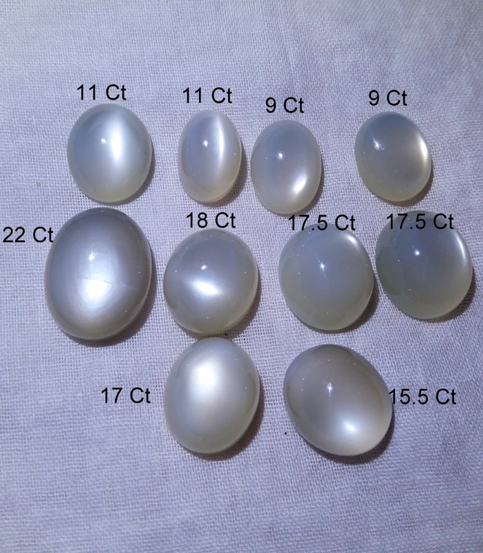 Natural White, off White. Color Moonstone Oval Shape Cabochon