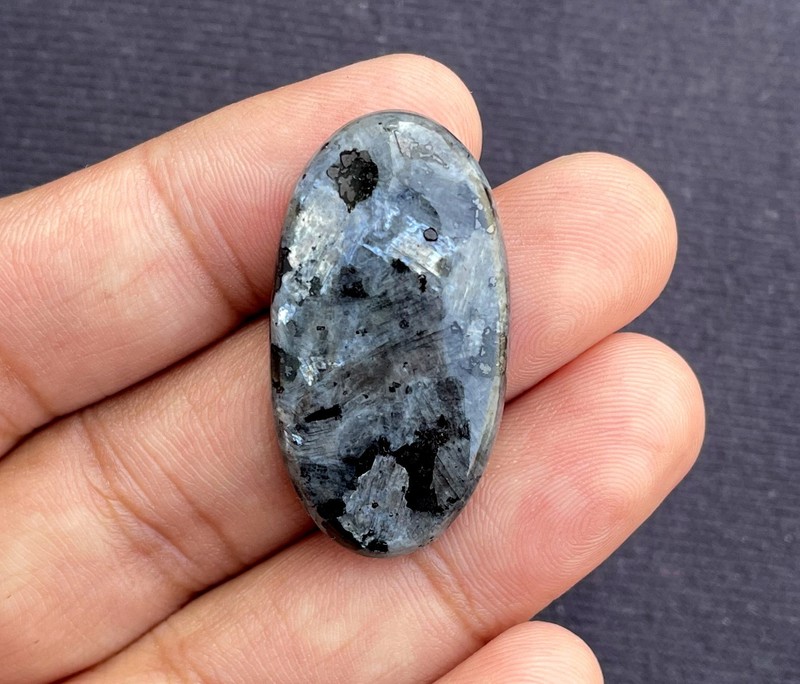 100% Natural Larvikite Oval Shape Cabochon Loose Gemstone 35x19x6 MM 38Ct.