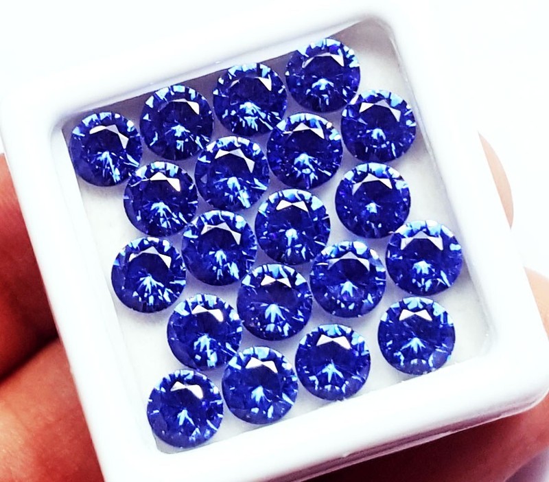 Natural Blue Sapphire Round Shape Lot Approx. 5×5 mm 20 pcs Loose Gemstone
