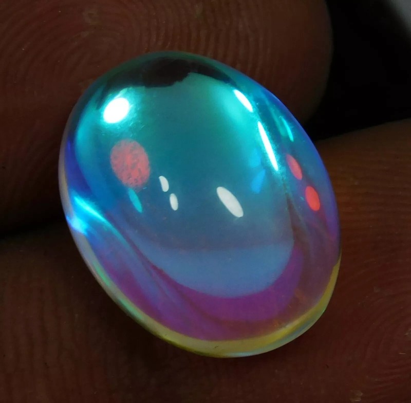Oval Cut 8-10 Ct Natural Mystic Topaz Multi-Color Loose Gemstone EGL Certified gallery