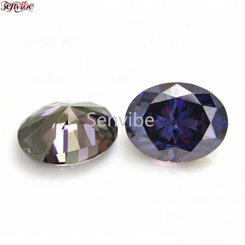 0.5~5ct VVS1 Imperial Purple Color oval Excellent Cut Moissanite Loose Gemstones