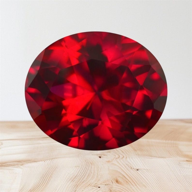 AAA 5Pcs Natural Burmish Red Ruby Oval Cut Certified Gemstone 10X14 MM gallery