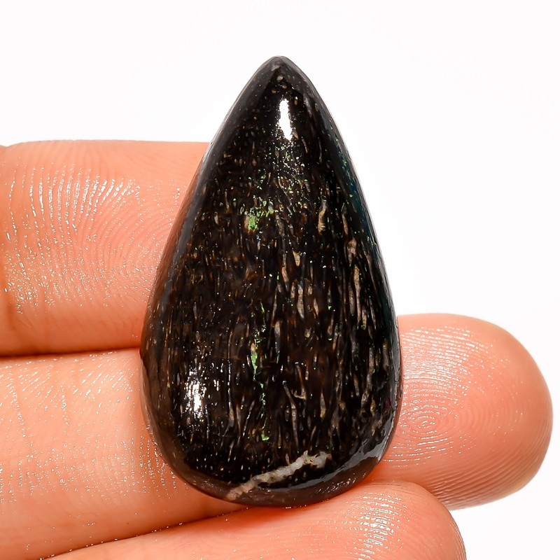 27 Ct 100% Natural Dinosaur Bone Jasper Pear Cabochon Loose Gemstone 30X17X6 mm