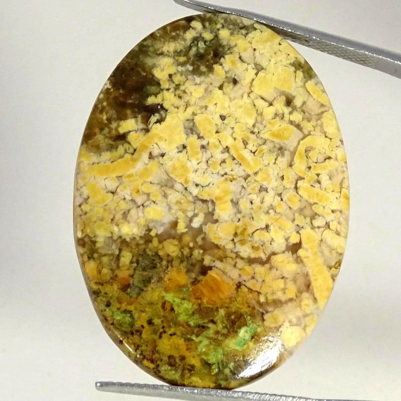 29.30Cts Natural Unique Boram Agate Oval Cabochon Gemstone 26X37X4MM