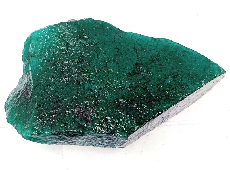 DYED 2000.00 Carat Attractive Green Emerald Rough Certified Loose Gemstone gallery