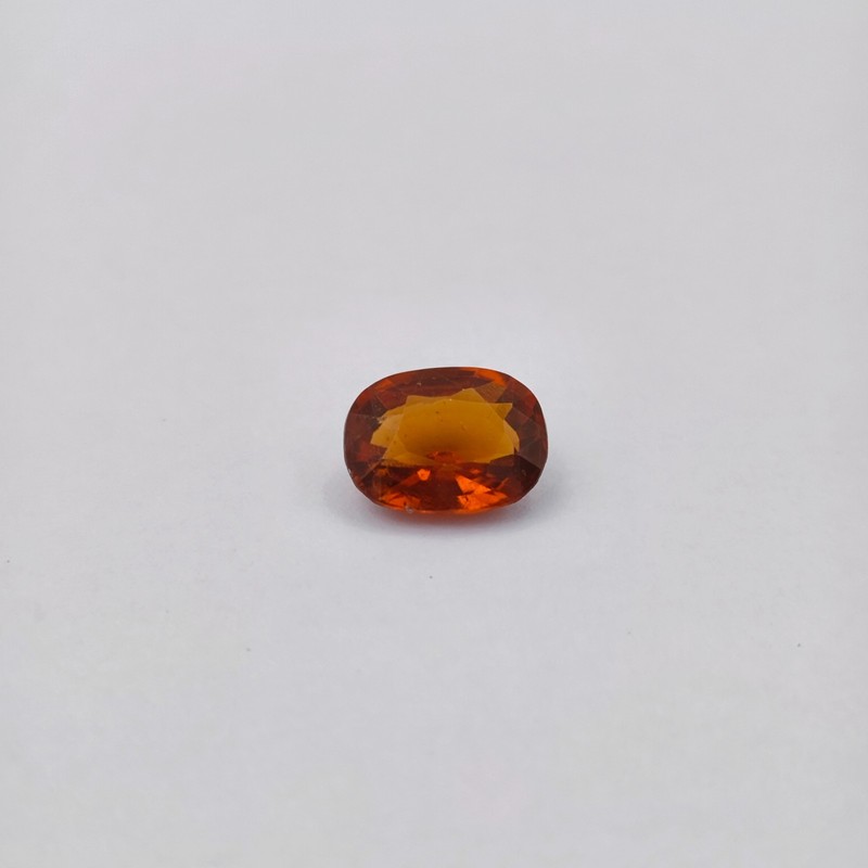 Natural Hessonite Garnet 3.92Ct Oval Step Cut Orange Brown 11.1×8.8mm Srilanka