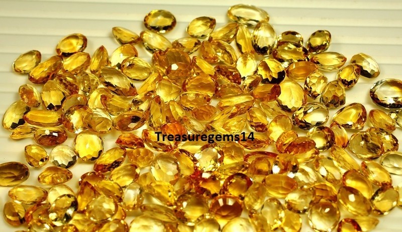 150 Crt WHOLESALE LOT RING SIZE NATURAL VVS CUT FACETED GOLDEN TOPAZ GEMSTONE
