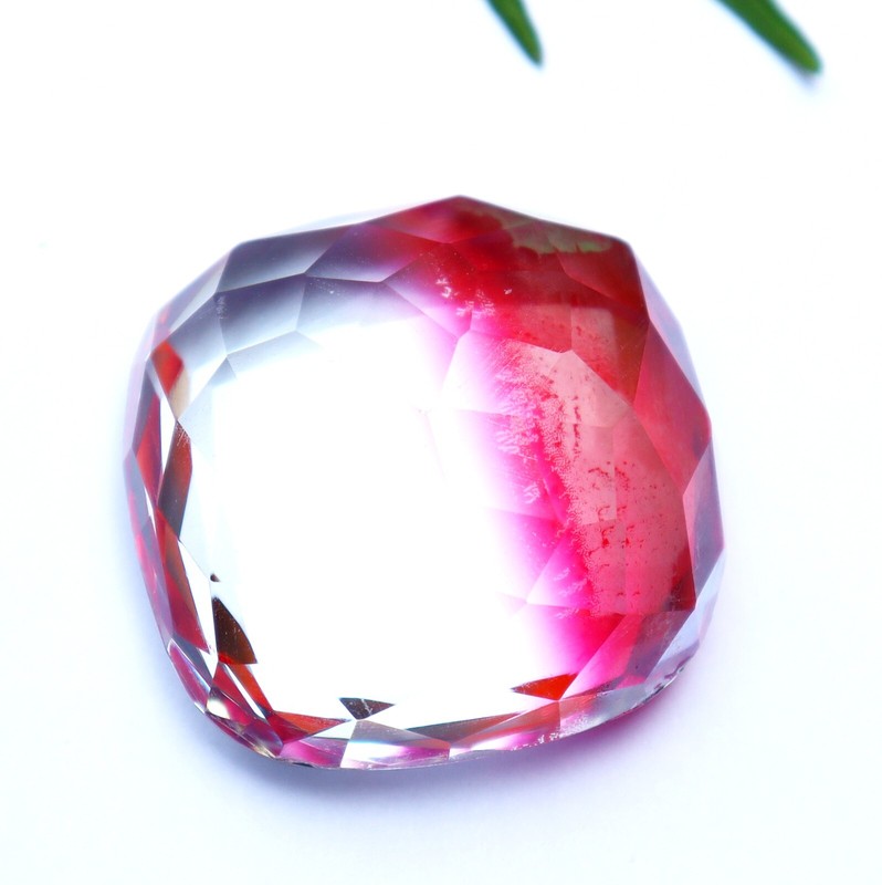 Cushion Cut 96Ct Natural Bi-Color Tourmaline Loose Gemstone Certified Best Offer gallery