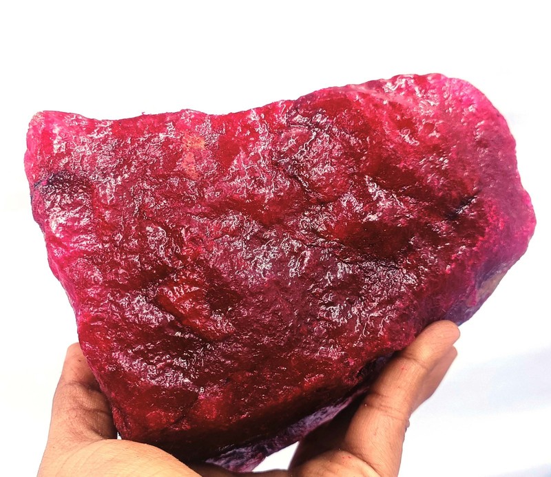 Natural Red Ruby 5915.0 Ct Big Size Dyed Rough Certified Loose Gemstone 6YGF gallery