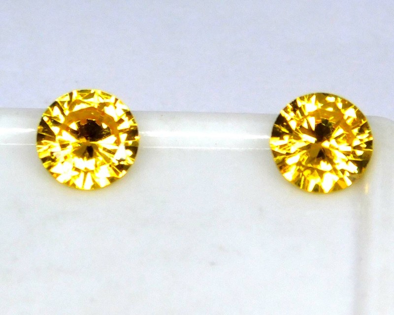 3.0 Ct Round Cut Cambodian Yellow Zircon Loose Gemstone Lot.M91