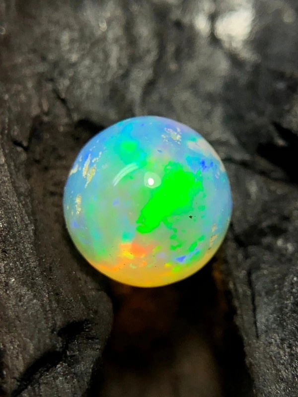 Natural Ethiopian Opal Sphere/Ball, Multi Fire Opal Gemstone, 8 MM Opal Ball.