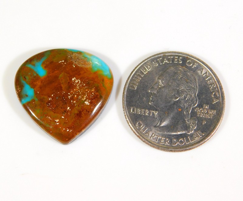 Natural Patagonia Turquoise Pear Shape Cabochon Gemstone Backed 14.Carat DL=89