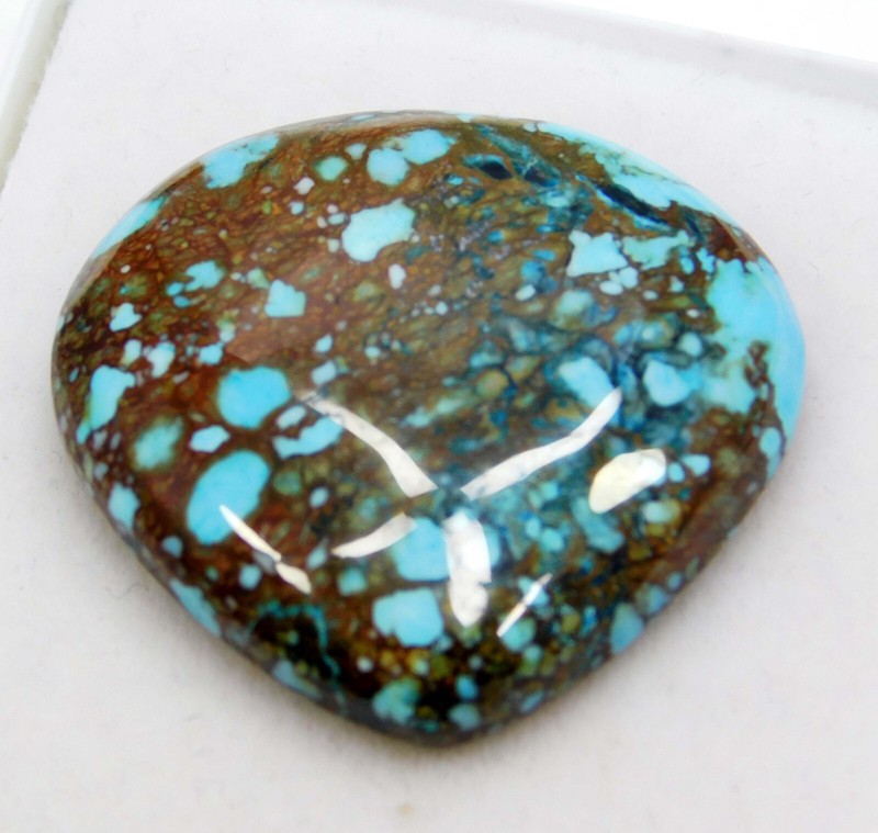 Natural 40.90 Ct Blue Turquoise Cabochon Cut From United States Loose Gemstone