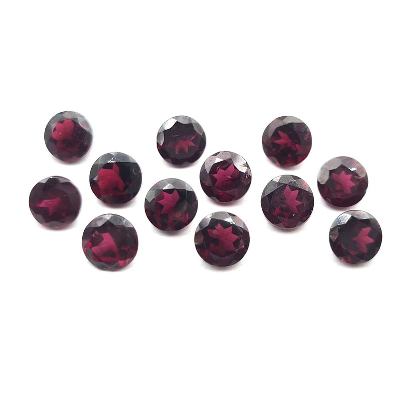 Natural Garnet Round Cut Loose Gemstone Lot 6 MM 100 CT 82 Pcs gallery