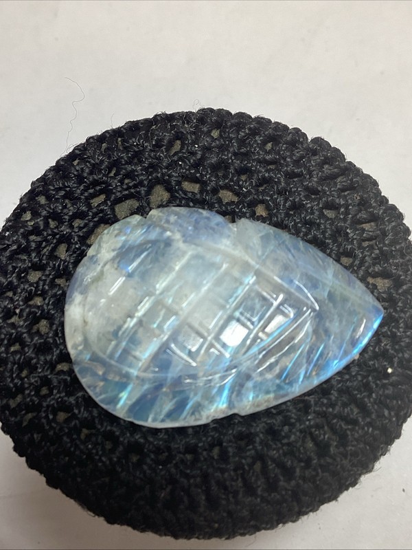 Large Carved Rainbow Moonstone Cabochon 28mm #276